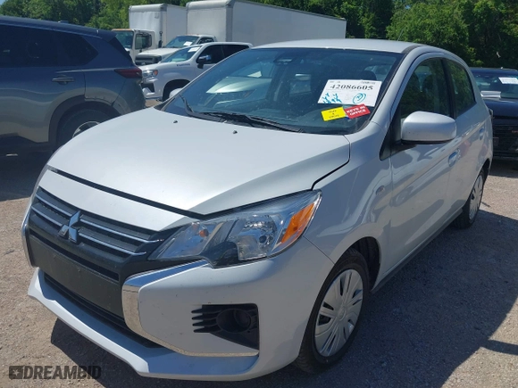 2024 Mitsubishi Mirage ES with VIN ML32AUHJ8RH037034, listed as a IAAI auction lot 42086605 with 1,899 mi miles. Bid and sale history available at carsss.com. Image 17.