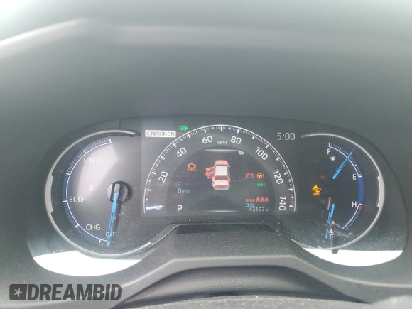 2023 Toyota RAV4 Hybrid XLE Premium with VIN JTMB6RFV8PD097109, listed as a Copart auction lot 59970995 with 43,197 mi miles and Salvage title. Bid and sale history available at DreamBid. Image 9.