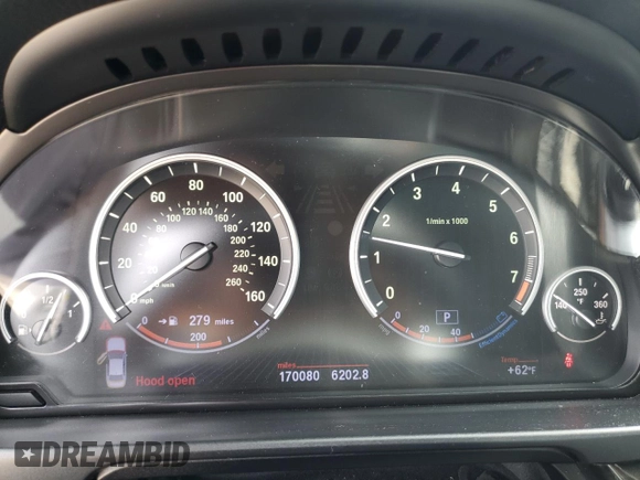 2013 BMW 5 Series 550i with VIN WBAFR9C51DDX79979, listed as a Copart auction lot 49821645 with 170,080 mi miles and Salvage Title. Bid and sale history available at DreamBid. Image 9.