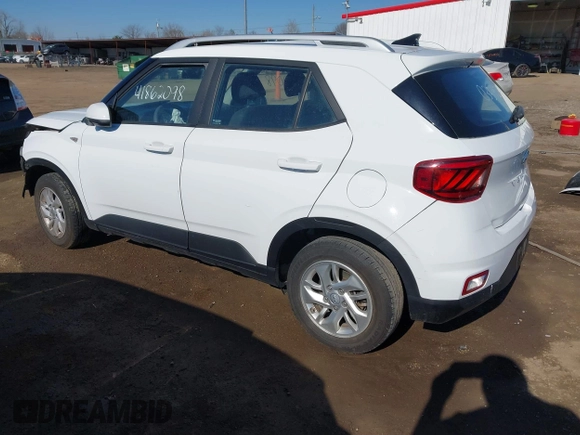 2020 Hyundai Venue SEL with VIN KMHRC8A32LU035900, listed as a IAAI auction lot 41862098 with 108,849 mi miles. Bid and sale history available at carsss.com. Image 3.