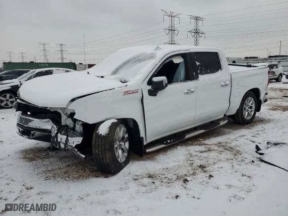 2019 Chevrolet Silverado 1500 LTZ with VIN 3GCUYGED1KG260792, listed as a Copart auction lot 87771725 with 0 mi miles and Salvage Title. Bid and sale history available at carsss.com. Image 1.