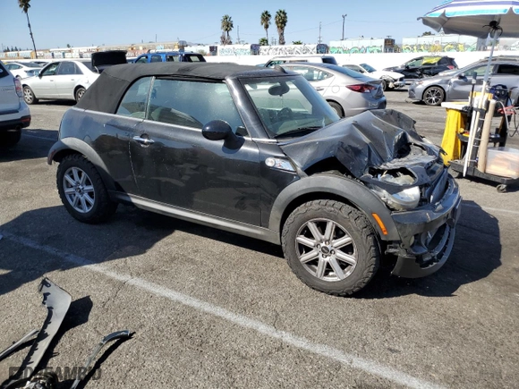 2011 MINI Cooper Convertible s with VIN WMWZP3C54BT249444, listed as a Copart auction lot 76827254 with 168,964 mi miles and Salvage Title. Bid and sale history available at carsss.com. Image 4.