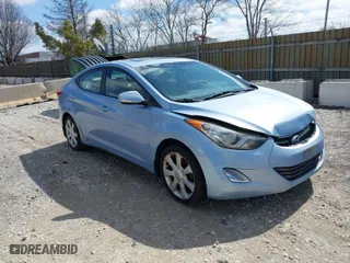 2012 Hyundai Elantra GLS PZEV with VIN KMHDH4AE3CU480135, listed as a IAAI auction lot 41872856 with 96,771 mi miles. Bid and sale history available at carsss.com. Image 1.