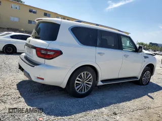 2021 Nissan Armada SV with VIN JN8AY2AD1M9660144, listed as a Copart auction lot 49382575 with 47,257 mi miles and Non Repairable. Bid and sale history available at carsss.com. Image 3.
