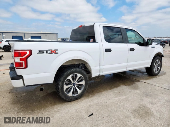 2019 Ford F-150 XL with VIN 1FTEW1CP6KKD96400, listed as a Copart auction lot 59563885 with 159,625 mi miles and Salvage title. Bid and sale history available at DreamBid. Image 3.