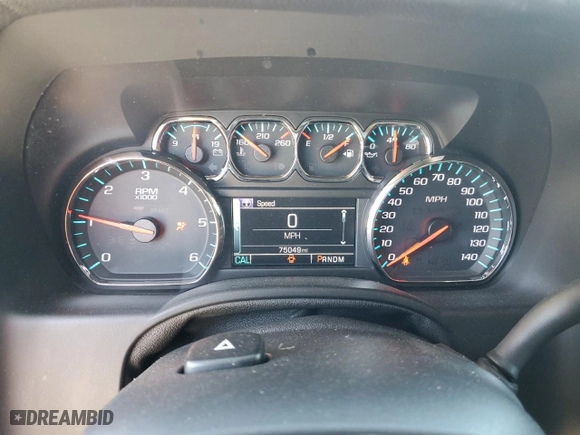 2015 Chevrolet Tahoe LTZ with VIN 1GNSCCKC7FR619201, listed as a Copart auction lot 49460205 with 75,049 mi miles and Salvage Title. Bid and sale history available at carsss.com. Image 9.