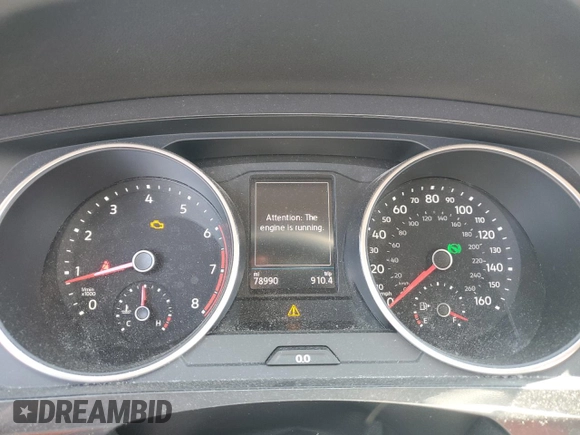 2020 Volkswagen Tiguan S с VIN 3VV0B7AXXLM030852, выставлен на аукционе Copart как лот 60692205 с пробегом 78 990 миль миль и Списание • Salvage title. История ставок и продаж доступна на DreamBid. Изображение 9.