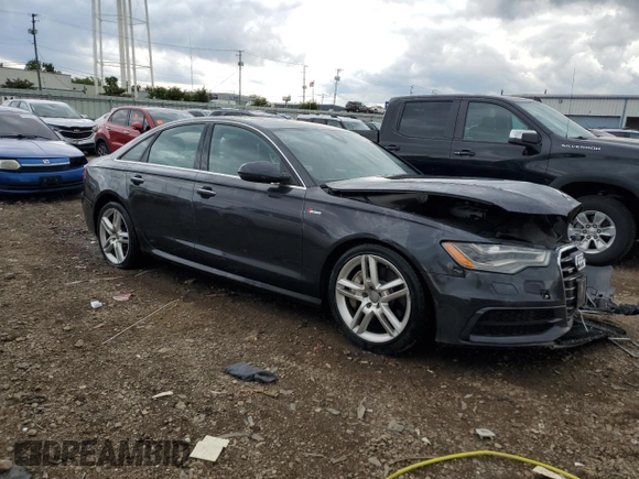 2015 Audi A6 Prestige with VIN WAUHGAFC5FN008805, listed as a Copart auction lot 58084535 with 98,829 mi miles and Salvage title. Bid and sale history available at DreamBid. Image 4.