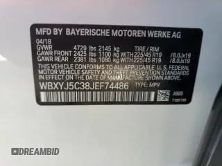 2018 BMW X2 xDrive28i with VIN WBXYJ5C38JEF74486, listed as a Copart auction lot 79035384 with 45,730 mi miles and Salvage Title. Bid and sale history available at carsss.com. Image 12.