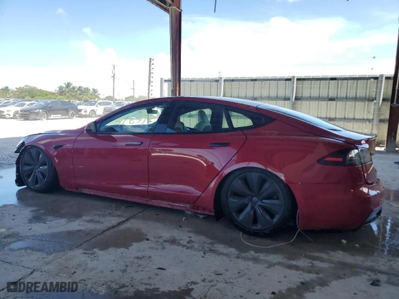 2022 Tesla Model S Plaid with VIN 5YJSA1E64NF473840, listed as a Copart auction lot 67347174 with 52,657 mi miles and Non Repairable. Bid and sale history available at carsss.com. Image 2.