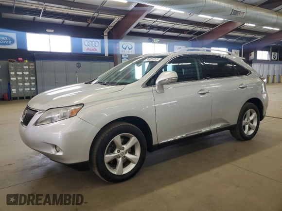 2010 Lexus RX 350 with VIN 2T2BK1BA9AC021799, listed as a Copart auction lot 54621915 with 282,289 mi miles and Clean Title. Bid and sale history available at carsss.com. Image 1.