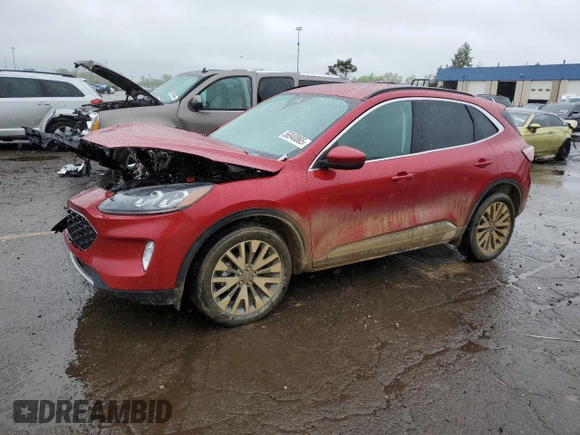 2022 Ford Escape Titanium with VIN 1FMCU9J94NUA90574, listed as a Copart auction lot 56940865 with 23,795 mi miles and Non repairable. Bid and sale history available at DreamBid. Image 1.