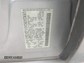 2006 Nissan Xterra S with VIN 5N1AN08W26C548907, listed as a IAAI auction lot 42438432 with Not provided miles and . Bid and sale history available at DreamBid. Image 9.