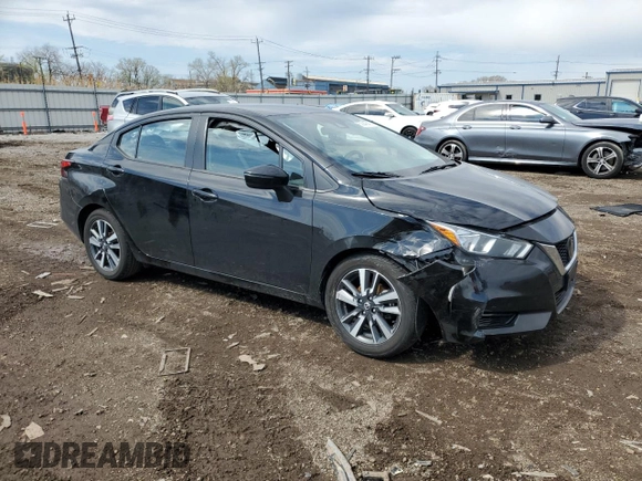 2021 Nissan Versa SV with VIN 3N1CN8EV2ML840343, listed as a Copart auction lot 53940945 with 76,144 mi miles and Salvage title. Bid and sale history available at DreamBid. Image 4.