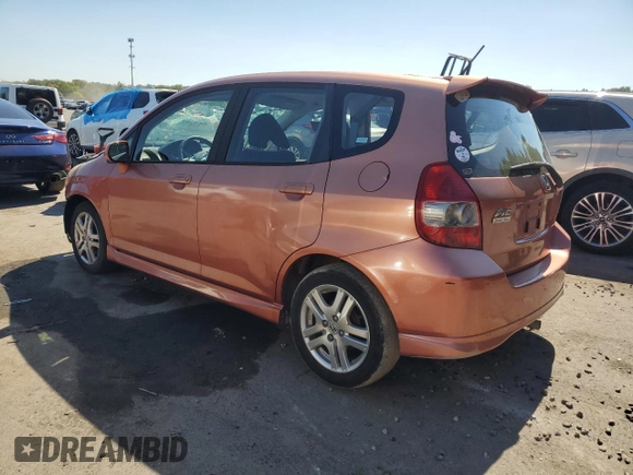 2007 Honda Fit Sport with VIN JHMGD38607S003555, listed as a Copart auction lot 70686834 with 141,940 mi miles and Salvage Title. Bid and sale history available at carsss.com. Image 2.