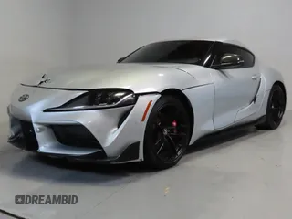 2020 Toyota GR Supra 3.0 with VIN WZ1DB4C01LW031761, listed as a Copart auction lot 47621015 with 53,624 mi miles and Salvage Title. Bid and sale history available at carsss.com. Image 2.
