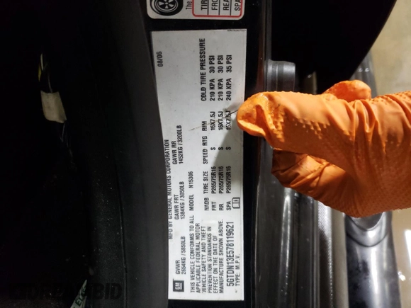 2007 Hummer H3 SUV with VIN 5GTDN13E578119621, listed as a Copart auction lot 41521255 with 142,776 mi miles and Salvage Title. Bid and sale history available at DreamBid. Image 12.