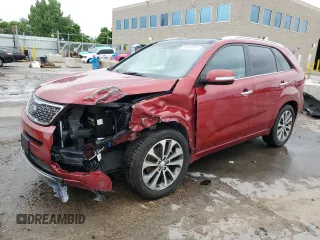 2014 Kia Sorento SX Limited with VIN 5XYKW4A75EG432188, listed as a Copart auction lot 58963895 with 97,638 mi miles and Salvage title. Bid and sale history available at DreamBid. Image 1.