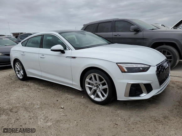 2024 Audi A5 Sportback S line Premium with VIN WAUDACF54RA058538, listed as a Copart auction lot 75681494 with 156 mi miles and Non Repairable. Bid and sale history available at carsss.com. Image 4.