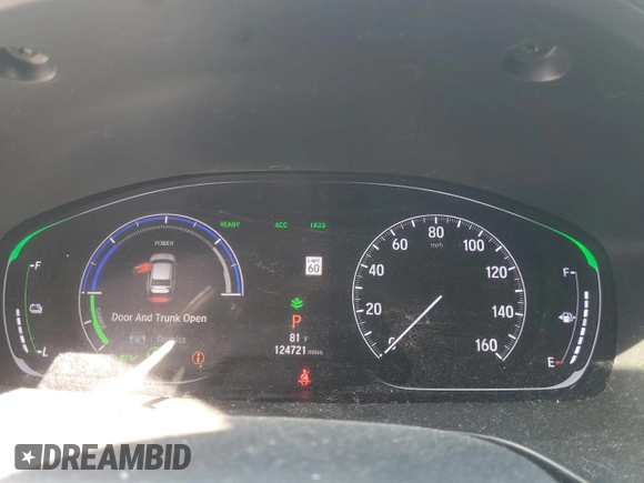 2019 Honda Insight EX with VIN 19XZE4F5XKE016106, listed as a Copart auction lot 74521794 with 124,721 mi miles and Salvage title. Bid and sale history available at DreamBid. Image 9.