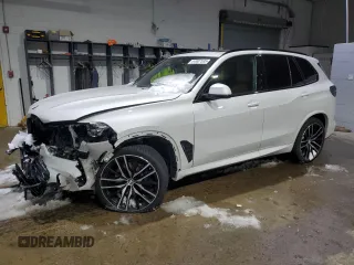 2024 BMW X5 xDrive40i with VIN 5UX23EU03R9V09854, listed as a Copart auction lot 44907595 with 21,147 mi miles and Salvage Title. Bid and sale history available at carsss.com. Image 1.