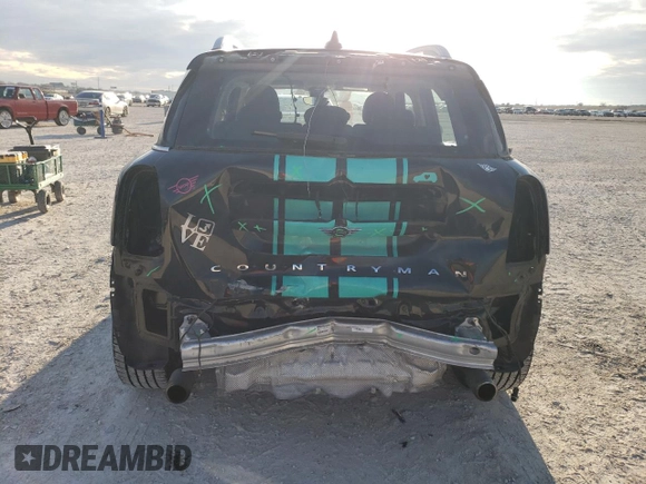 2021 MINI Countryman Cooper S with VIN WMZ83BR09M3M75594, listed as a Copart auction lot 88805185 with 53,497 mi miles and Salvage title. Bid and sale history available at DreamBid. Image 6.