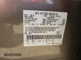 2016 Lincoln MKX Select with VIN 2LMTJ6KR2GBL80413, listed as a Copart auction lot 88966955 with 146,178 mi miles and Salvage Title. Bid and sale history available at DreamBid. Image 14.