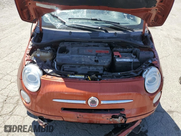 2012 FIAT 500 Pop with VIN 3C3CFFDR8CT260634, listed as a Copart auction lot 57174845 with 106,905 mi miles and Salvage title. Bid and sale history available at DreamBid. Image 11.