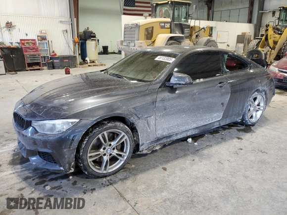 2015 BMW 4 Series 435i xDrive z VIN WBA3R5C57FK372498, wystawiony jako Copart lot #46132005 z przebiegiem Nie podano mil oraz Szkoda całkowita • Salvage title. Historia ofert i sprzedaży dostępna na DreamBid. Obrazek 1.