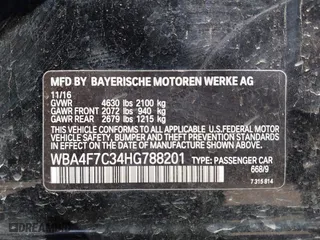 2017 BMW 4 Series 430i with VIN WBA4F7C34HG788201, listed as a IAAI auction lot 41772270 with 71,940 mi miles. Bid and sale history available at carsss.com. Image 9.