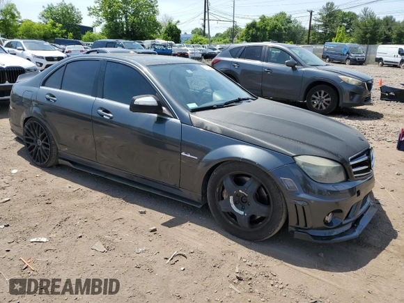 2009 Mercedes-Benz C 63 AMG with VIN WDDGF77X69F212362, listed as a Copart auction lot 61125824 with 120,402 mi miles and Salvage Title. Bid and sale history available at DreamBid. Image 4.
