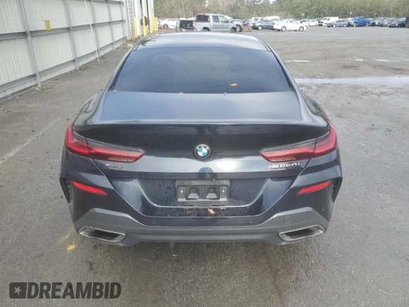 2021 BMW 8 Series M850i with VIN WBAGV8C01MCF46837, listed as a Copart auction lot 84396514 with 45,688 mi miles and Salvage Title. Bid and sale history available at DreamBid. Image 6.