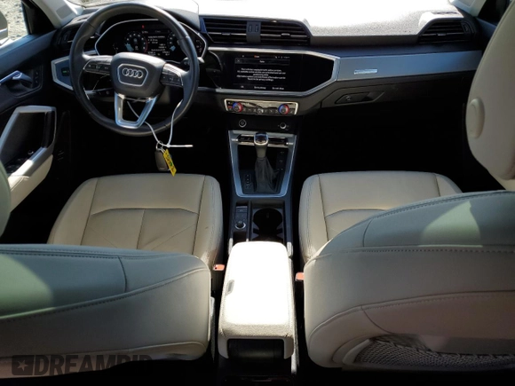 2022 Audi Q3 Premium with VIN WA1AUCF33N1020993, listed as a Copart auction lot 47046495 with 33,382 mi miles and Salvage Title. Bid and sale history available at carsss.com. Image 8.