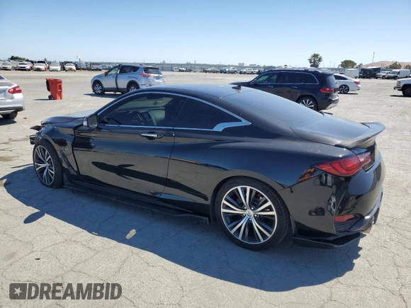 2017 Infiniti Q60 Sport with VIN JN1EV7EK7HM363963, listed as a Copart auction lot 57836545 with 117,785 mi miles and Salvage title. Bid and sale history available at DreamBid. Image 2.