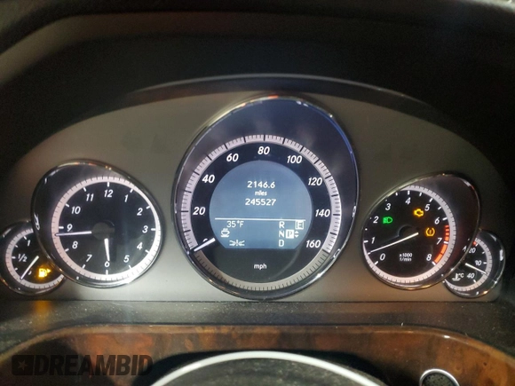 2011 Mercedes-Benz E 550 Luxury with VIN WDDHF9AB7BA329836, listed as a Copart auction lot 56371885 with 245,527 mi miles and Salvage title. Bid and sale history available at DreamBid. Image 9.