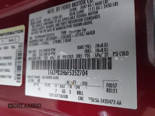 2015 Ford Mustang EcoBoost Premium с VIN 1FATP8UH6F5352704, выставлен на аукционе IAAI как лот 42104006 с пробегом 139 433 миль миль и . История ставок и продаж доступна на DreamBid. Изображение 9.