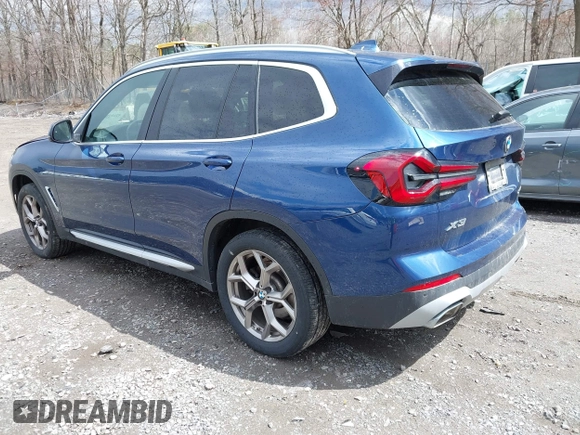 2022 BMW X3 xDrive30i with VIN 5UX53DP04N9M16967, listed as a IAAI auction lot 42022516 with 44,827 mi miles and . Bid and sale history available at DreamBid. Image 3.
