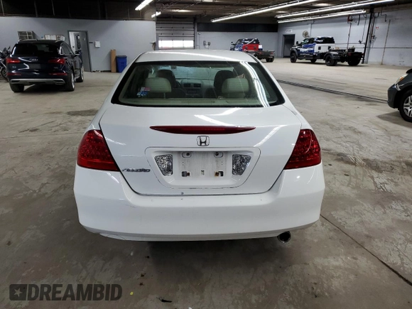 2007 Honda Accord LX with VIN 3HGCM56467G707085, listed as a Copart auction lot 56169445 with 184,254 mi miles and Salvage title. Bid and sale history available at DreamBid. Image 6.