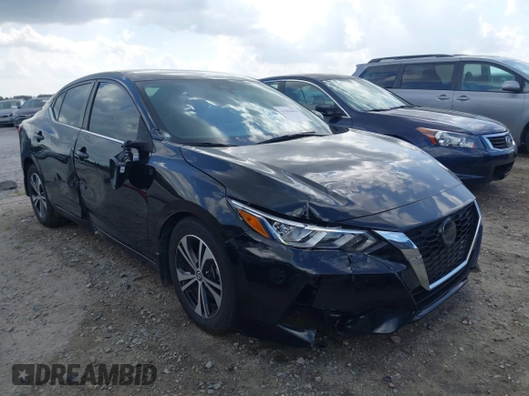 2020 Nissan Sentra SV with VIN 3N1AB8CV6LY245189, listed as a IAAI auction lot 41964894 with 53,400 mi miles. Bid and sale history available at carsss.com. Image 1.