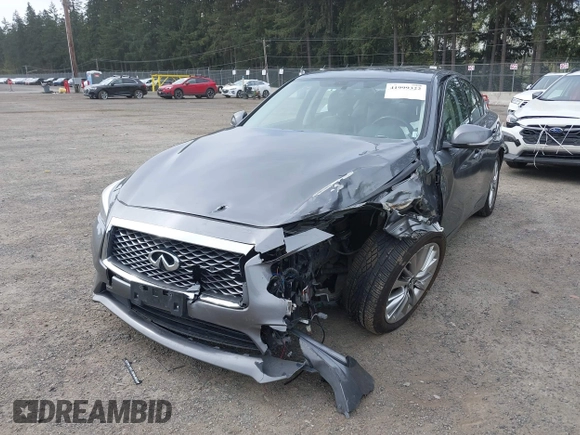 2021 Infiniti Q50 Luxe with VIN JN1EV7BR9MM755760, listed as a IAAI auction lot 41999322 with 60,978 mi miles and . Bid and sale history available at carsss.com. Image 17.