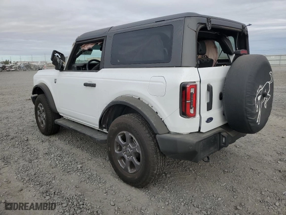 2023 Ford Bronco with VIN 1FMDE5AH7PLC15500, listed as a Copart auction lot 72588184 with 7,975 mi miles and Salvage Title. Bid and sale history available at carsss.com. Image 2.