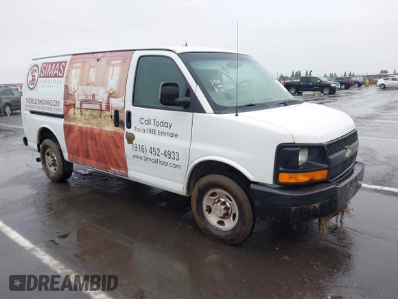 2010 Chevrolet Express Cargo with VIN 1GCZGFBA3A1158758, listed as a IAAI auction lot 41480795 with 240,053 mi miles and . Bid and sale history available at DreamBid. Image 1.