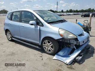2008 Honda Fit Sport with VIN JHMGD38618S037263, listed as a Copart auction lot 66802634 with 42,487 mi miles and Salvage Title. Bid and sale history available at carsss.com. Image 4.