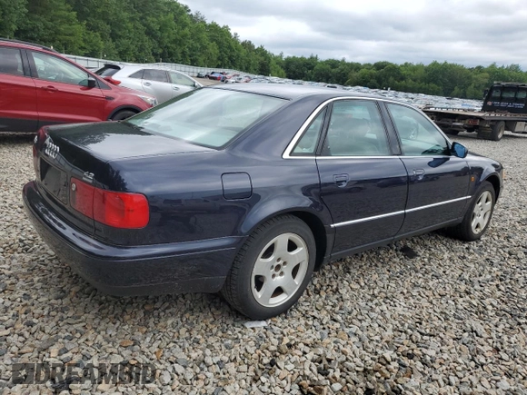 1999 Audi A8 with VIN WAUBG34D3XN003777, listed as a Copart auction lot 63842115 with 110,102 mi miles and Clean title. Bid and sale history available at DreamBid. Image 3.