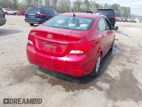 2017 Hyundai Accent SE with VIN KMHCT4AE3HU376150, listed as a IAAI auction lot 41943771 with 1 mi miles. Bid and sale history available at carsss.com. Image 4.