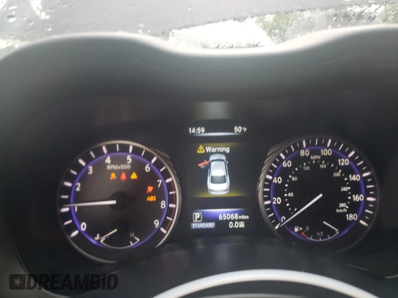 2017 Infiniti Q50 Premium with VIN JN1EV7ARXHM834006, listed as a Copart auction lot 57893235 with 65,068 mi miles and Salvage title. Bid and sale history available at DreamBid. Image 9.