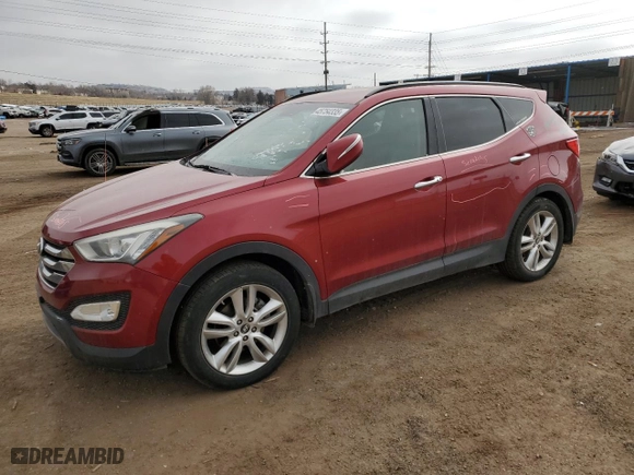 2013 Hyundai Santa Fe 2.0T Sport with VIN 5XYZUDLA0DG035077, listed as a Copart auction lot 45754335 with 124,952 mi miles and Salvage Title. Bid and sale history available at carsss.com. Image 1.