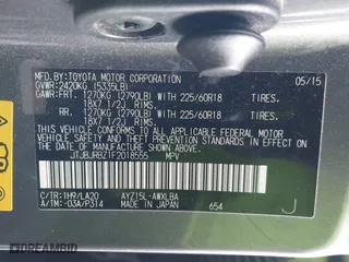 2015 Lexus NX 300h with VIN JTJBJRBZ1F2018555, listed as a IAAI auction lot 41528256 with 115,169 mi miles. Bid and sale history available at carsss.com. Image 9.