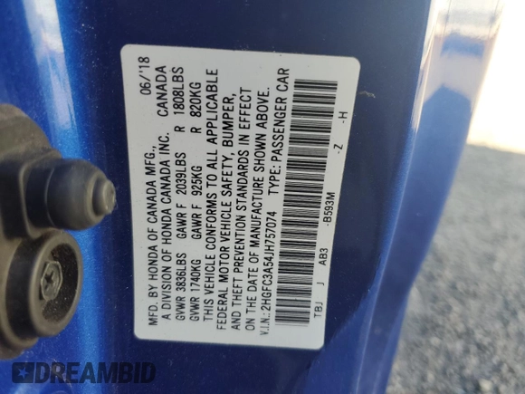 2018 Honda Civic Si Coupe with VIN 2HGFC3A54JH757074, listed as a Copart auction lot 80160644 with 121,333 mi miles and Salvage Title. Bid and sale history available at carsss.com. Image 14.