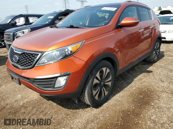 2011 Kia Sportage SX with VIN KNDPC3A63B7169255, listed as a Copart auction lot 60174855 with 121,236 mi miles and Salvage title. Bid and sale history available at DreamBid. Image 1.